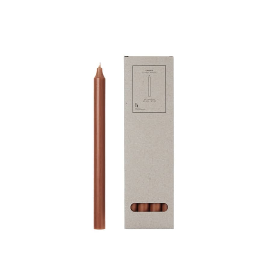 Broste Copenhagen Tall Classic Candle | Mocca | Set Of 8