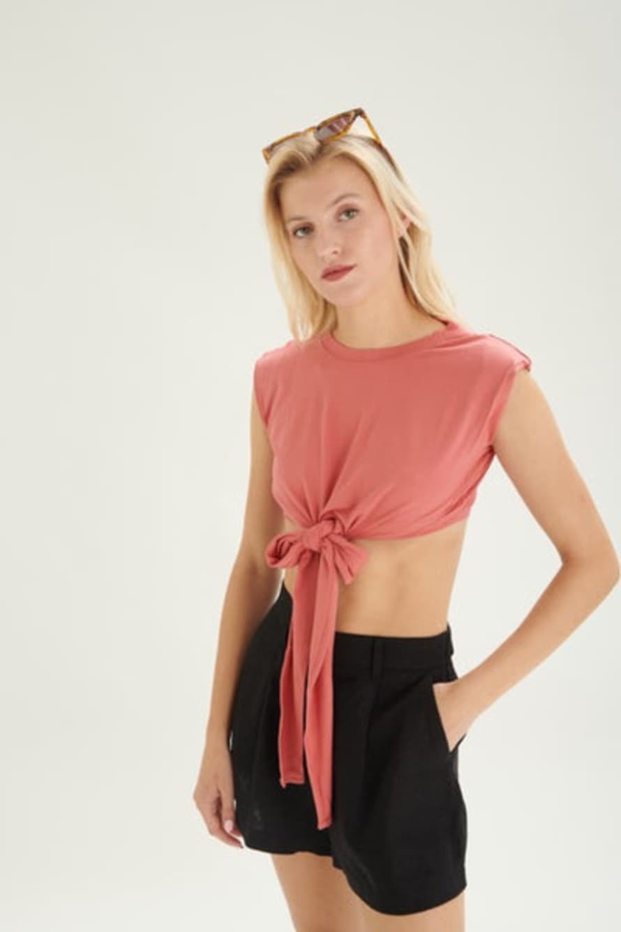 24 COLOURS Yvonne Wrap Top - Pink