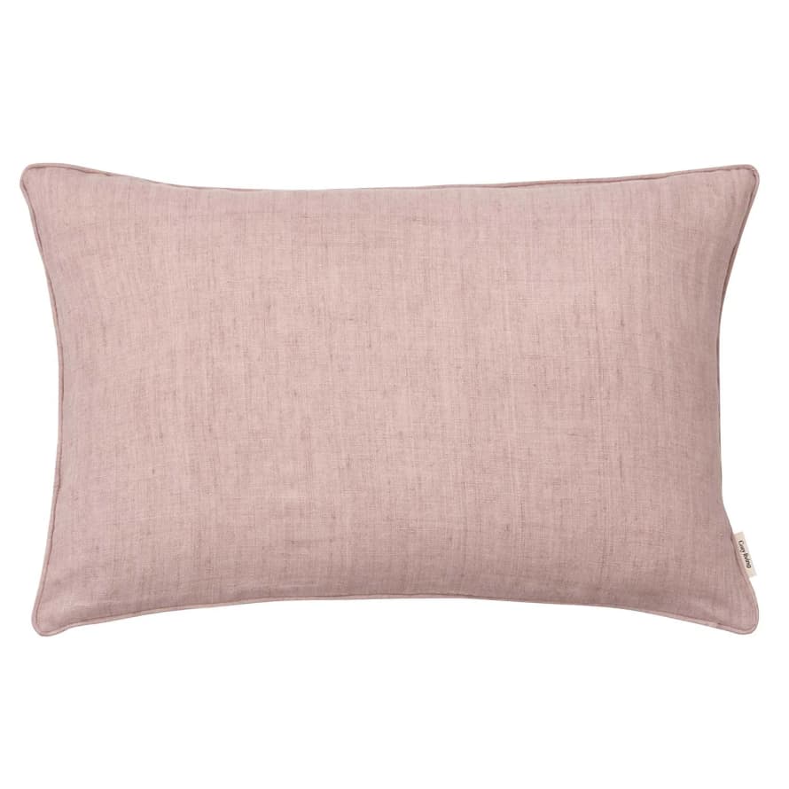 Cozy Living Luxury Light Linen Mini Gable Cushion w. piping - MAGNOLIA, 45 x 70 cm