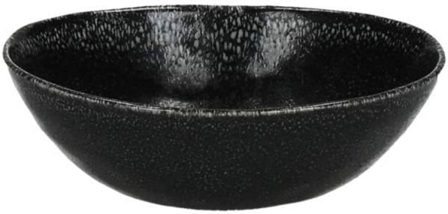 Pomax Porcelino Experience - 6 small oval shaped bowls, - stoneware - L 14 x W 11,5 x H 5 cm, black