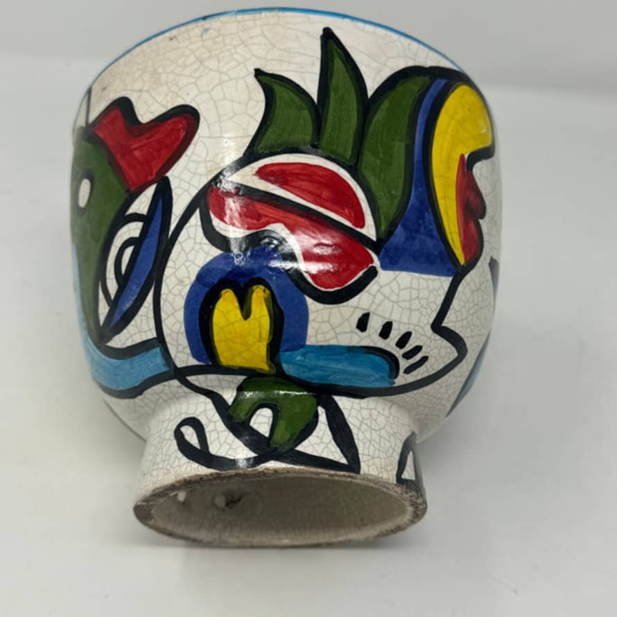 Artisan Stories Cubist Design Ceramic Serving Bowl