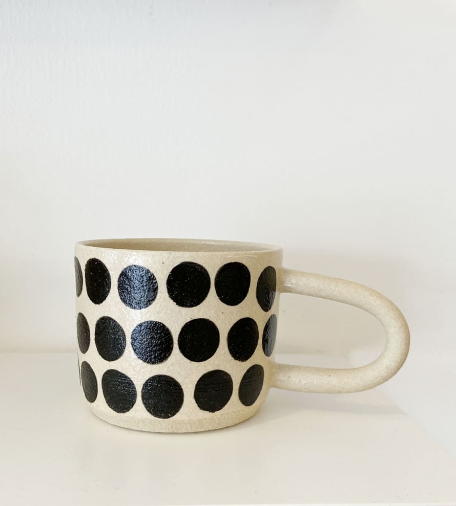 Caroline Hoy Polka Dot Handmade Mug - Various Colours