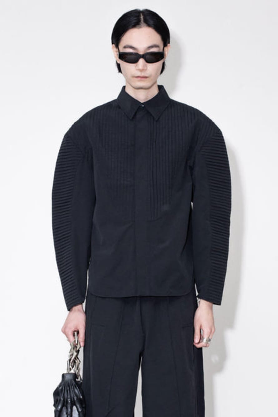 Han Kjobenhavn Pleated Detail Shirt Black