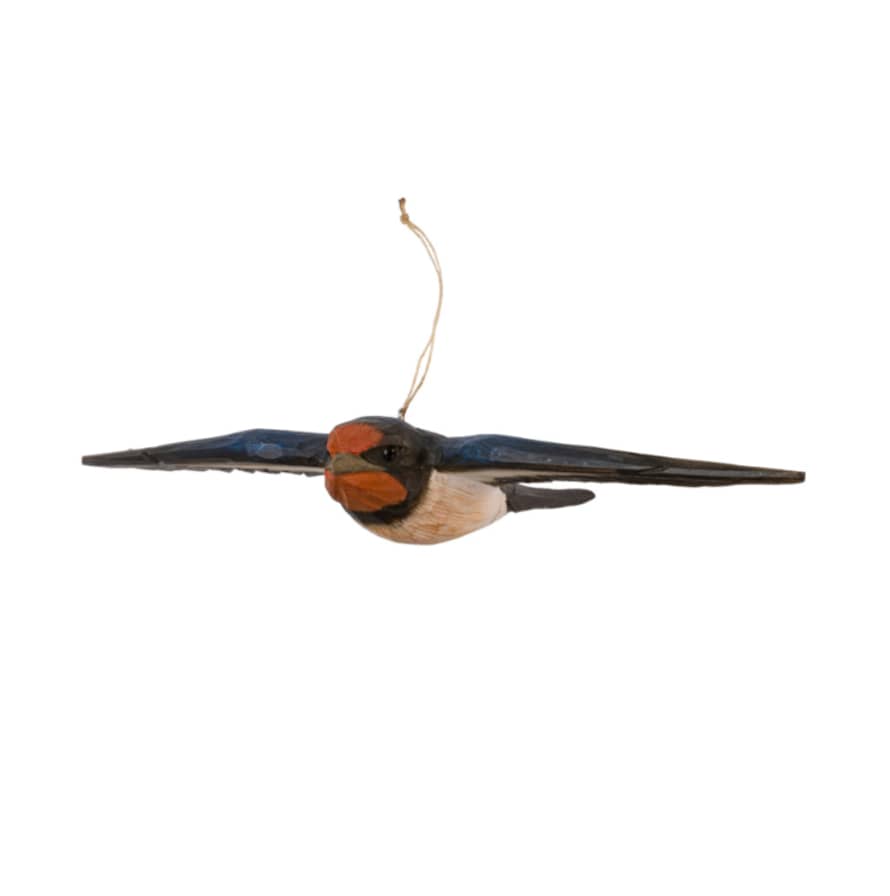 Wildlife Garden Wood DecoBird Flying Barn Swallow