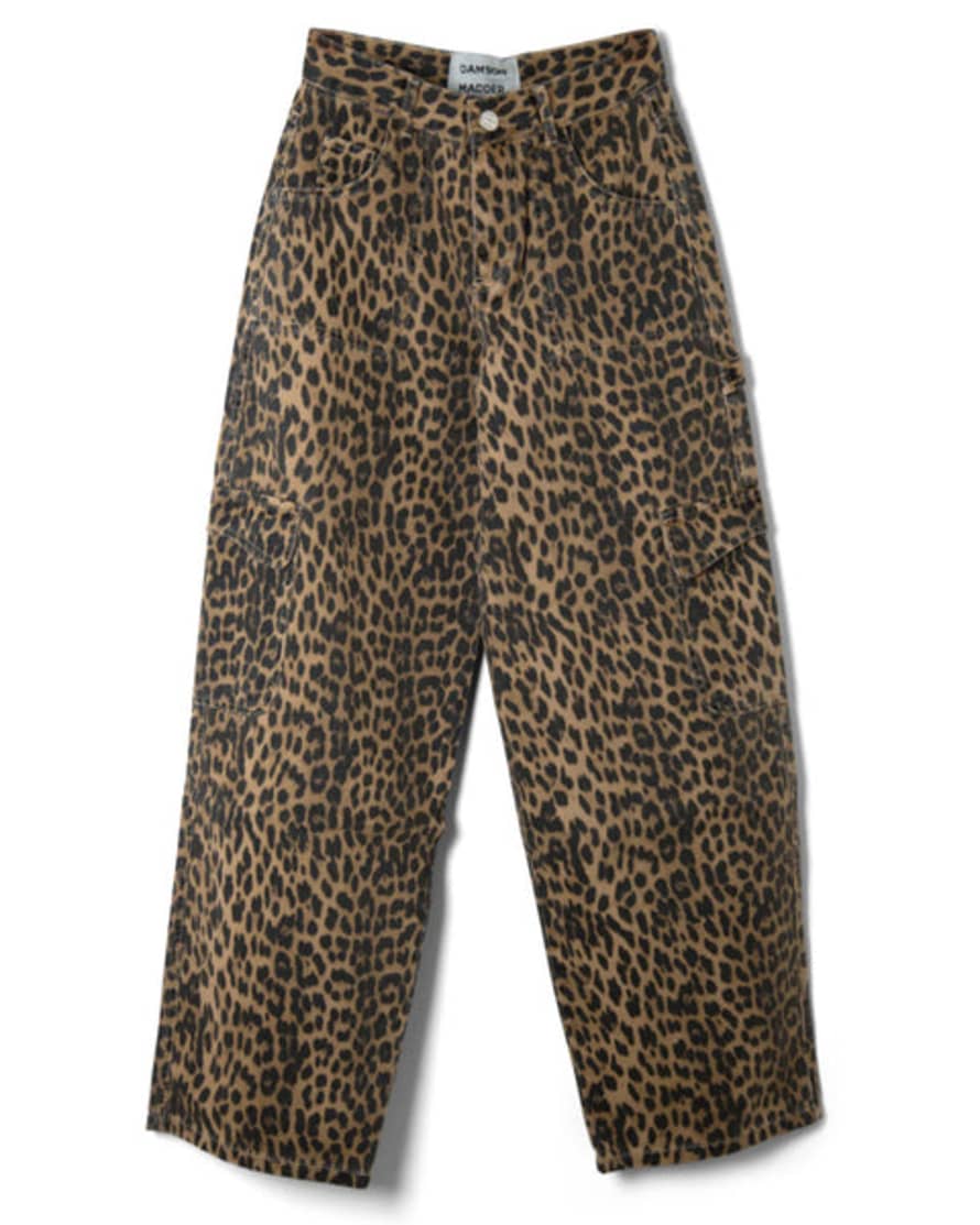 Damson Madder Leopard Cargo Jeans