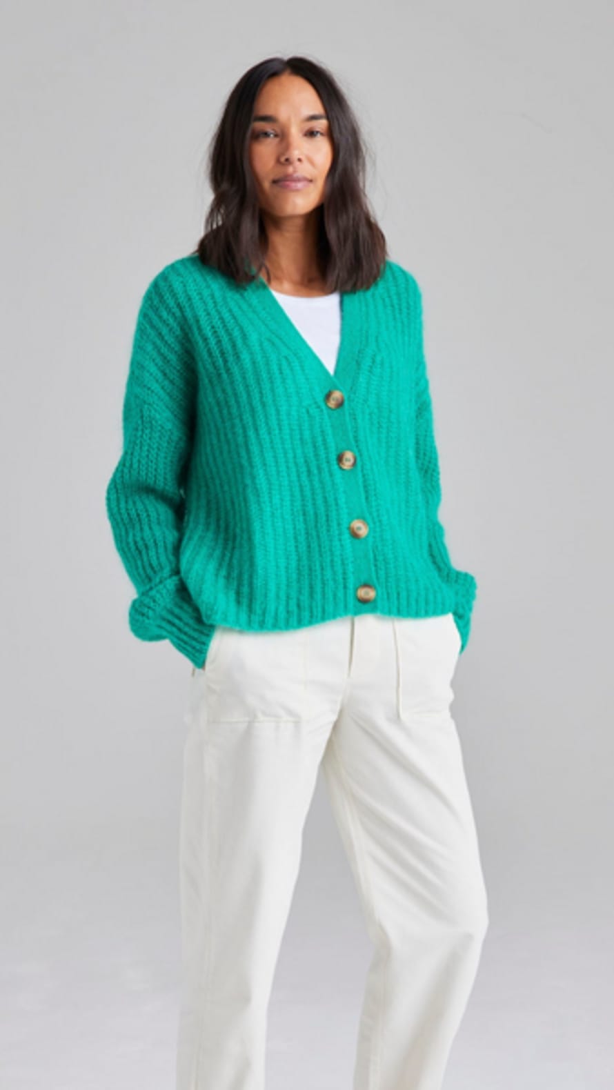 Cape Cove Sirena Italian Cardigan In Green By