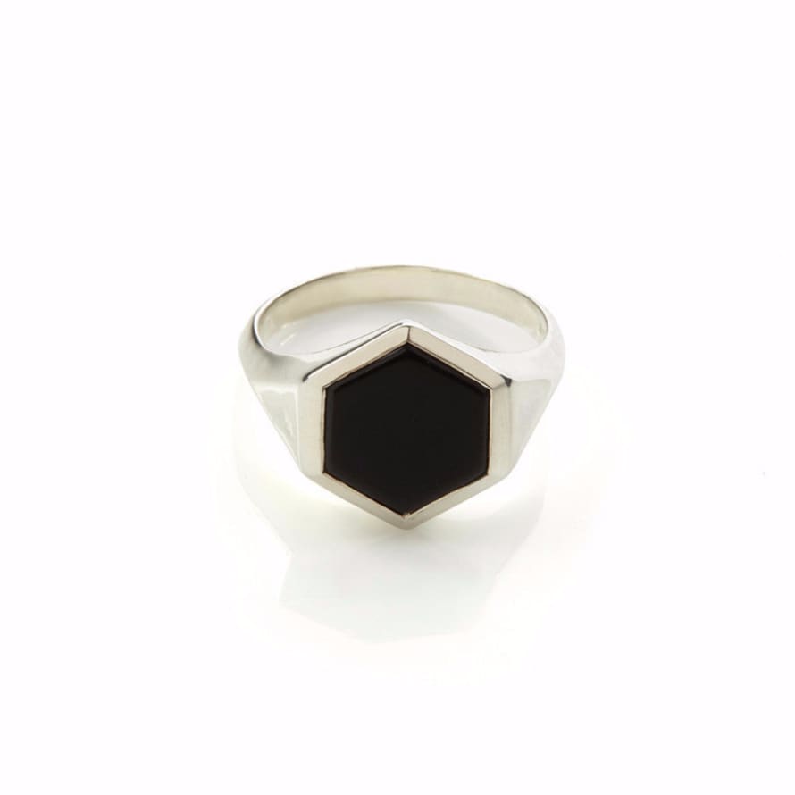 Rachel Entwistle Varro Onyx Ring Silver Sale