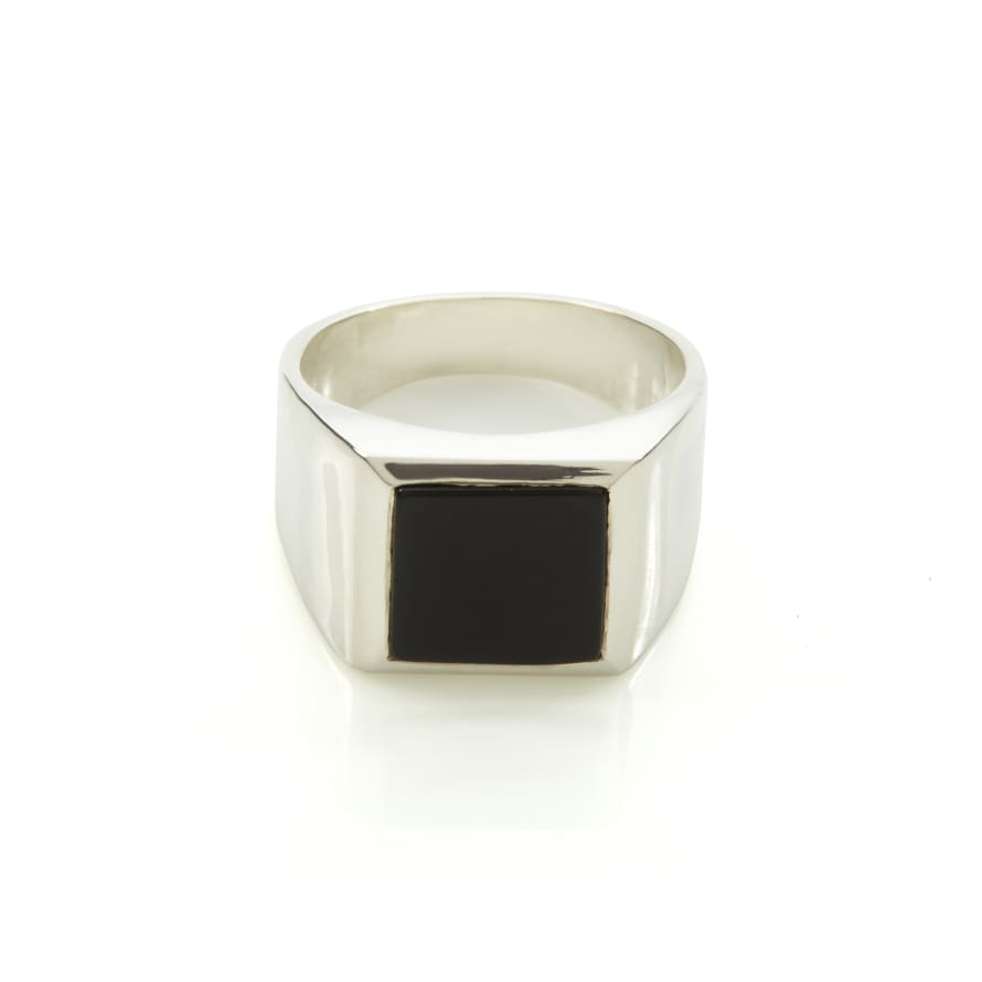 Rachel Entwistle Plato Onyx Ring Silver Sale