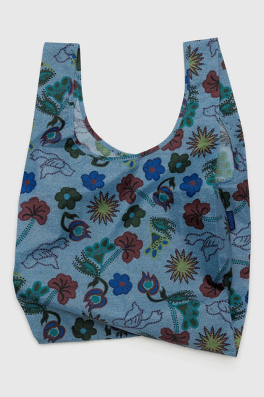 Baggu Digital Denim Birds Standard Reusable Bag