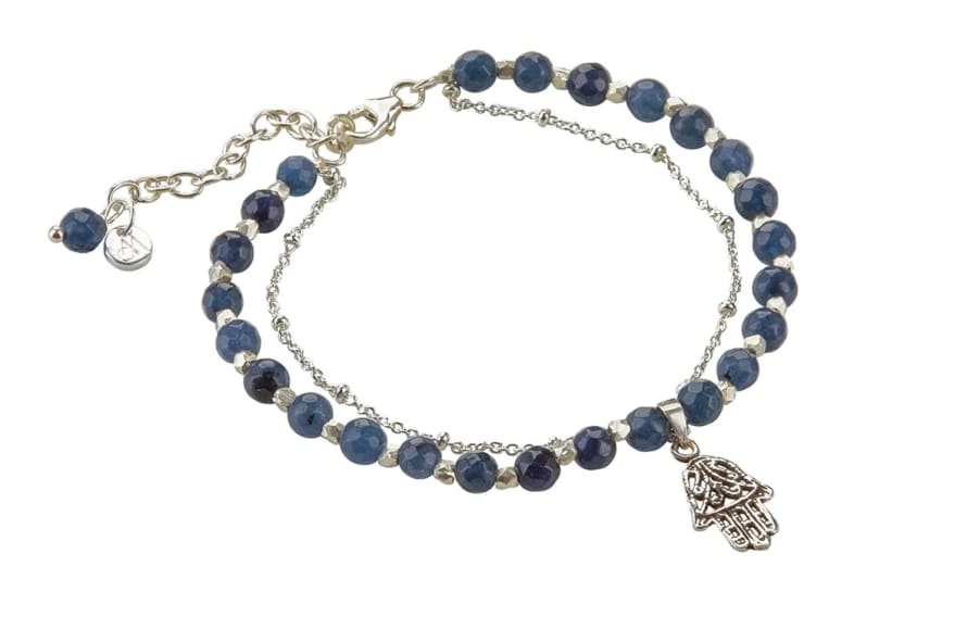 Annabella Moore HAMSA BRACELET | SILVER & LAPIS