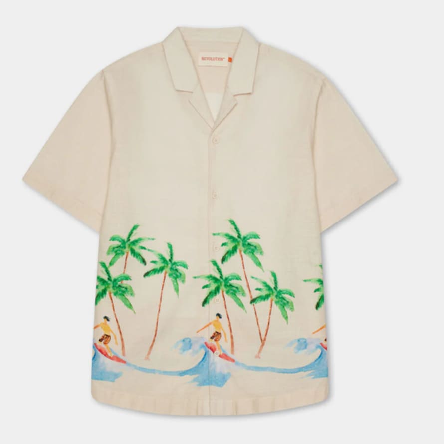 RVLT Revolution | 3104 Cuban Shirt | Off-white