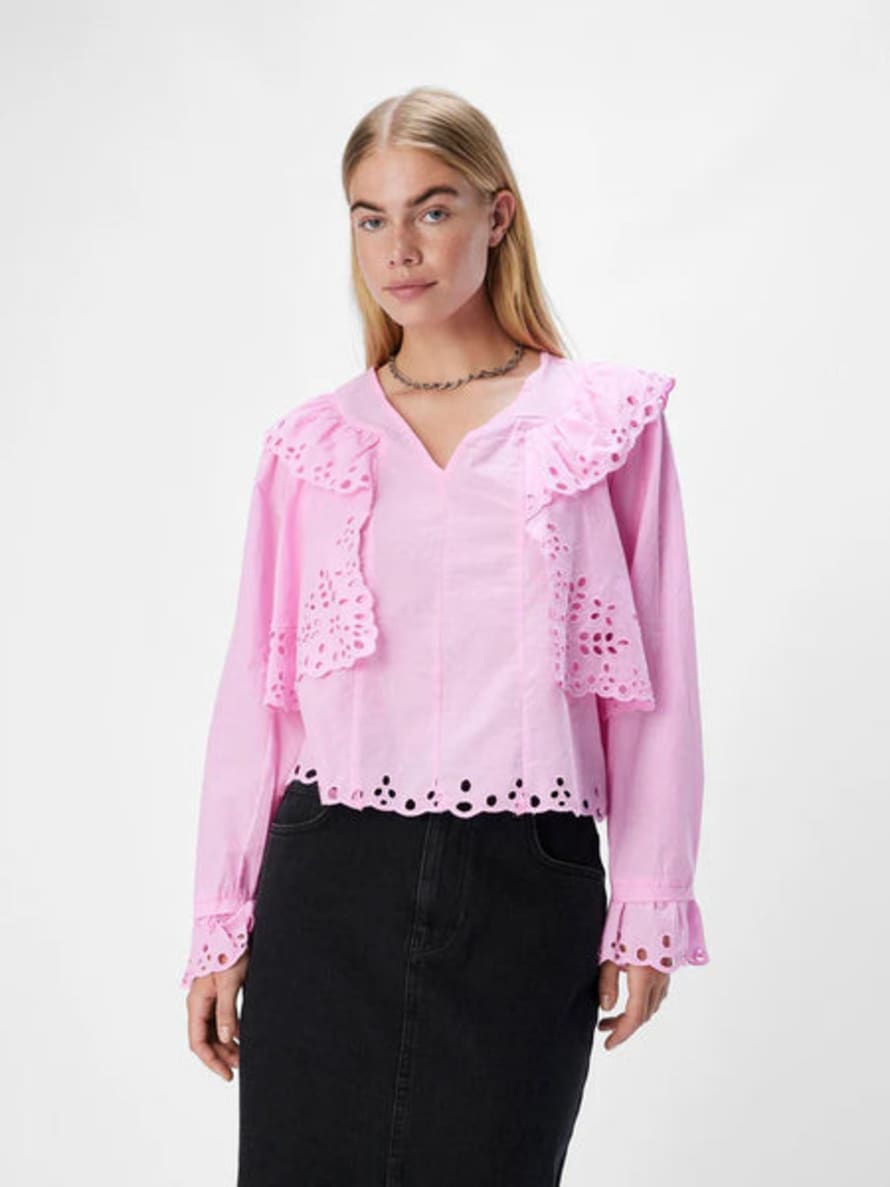 Object Pink Frosting Frill Collared Shirt