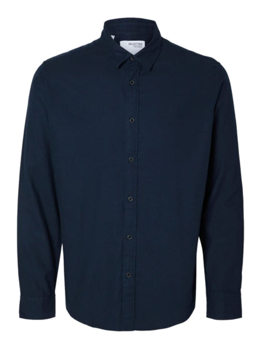 Selected Homme Slhslimowen-flannel Dark Sapphire Solid Shirt