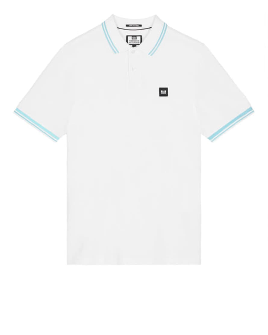 Weekend Offender Levanto Polo Shirt White/saltwater Blue