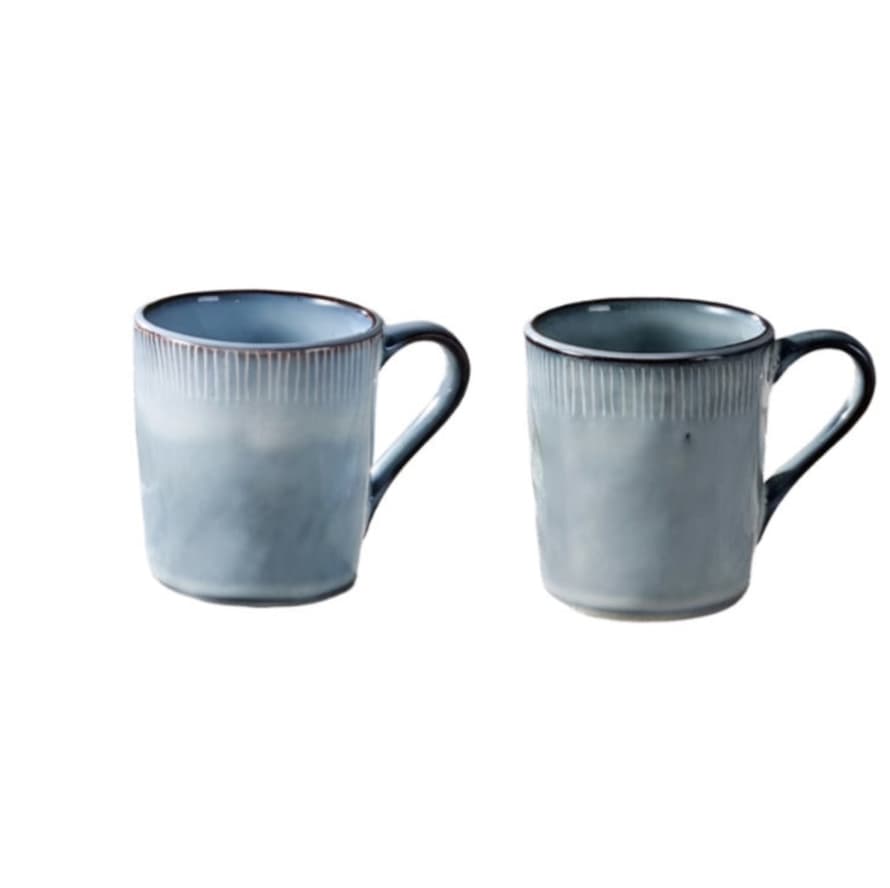Nkuku Set of 2 Dusty Blue Malia Mugs