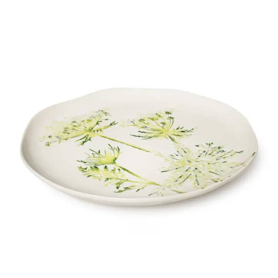 Bliss Home Large Earthenware Cow Parsley Platter