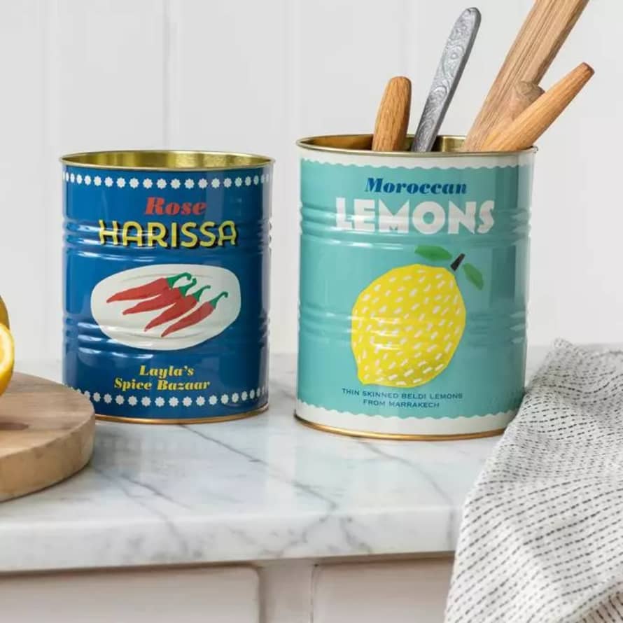 Rex London Lemons & Harissa Storage Tins – Set Of 2