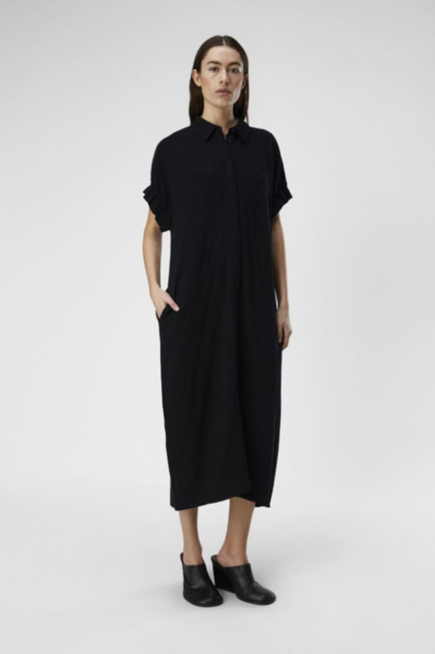 Object Sanne Tiana Black Shirt Dress