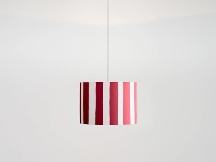 houseof.com Jam Red & White Stripe Printed Shade