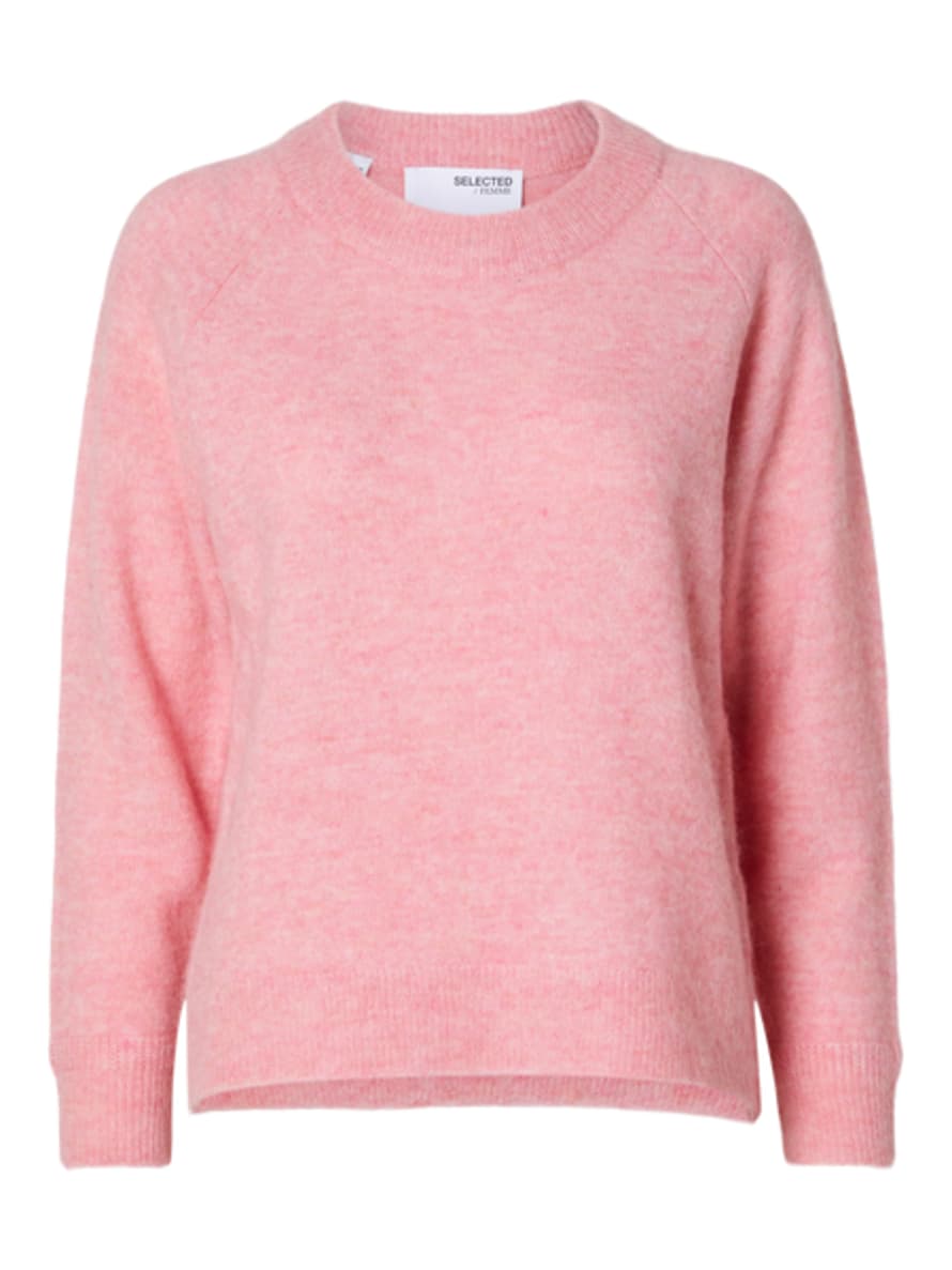 Selected Femme Slflulu Peony Knit O-neck Jumper