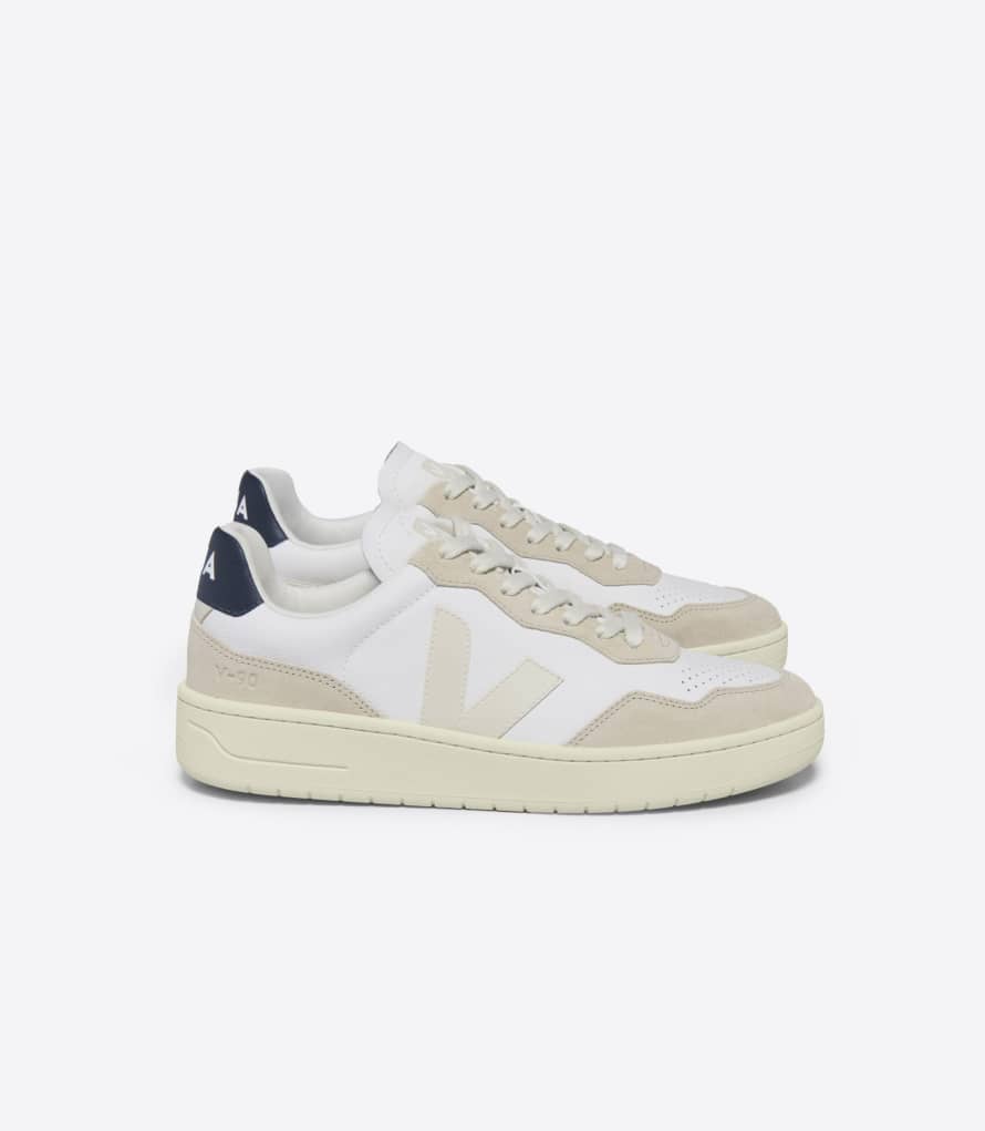 Veja White Pierre V 90 Leather Nautico Sneakers