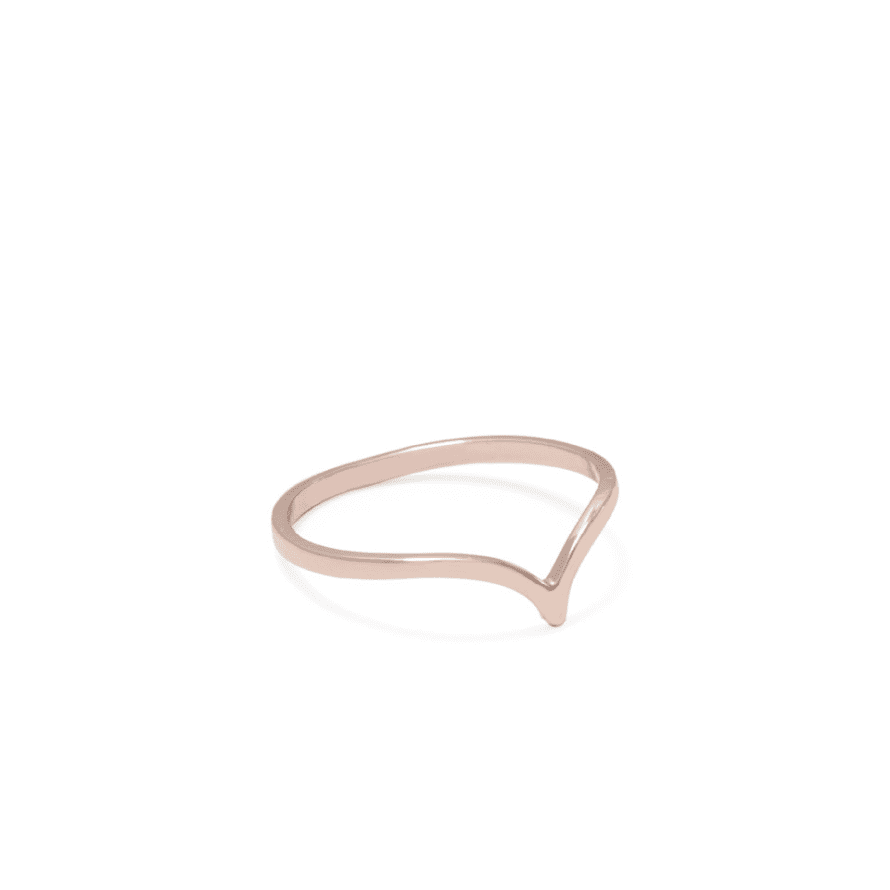 A Weathered Penny  18k Rose Gold Plated Chevron Ring