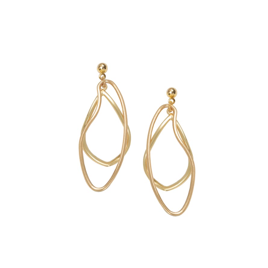 A Weathered Penny  18k Gold Plated Emery Earrings