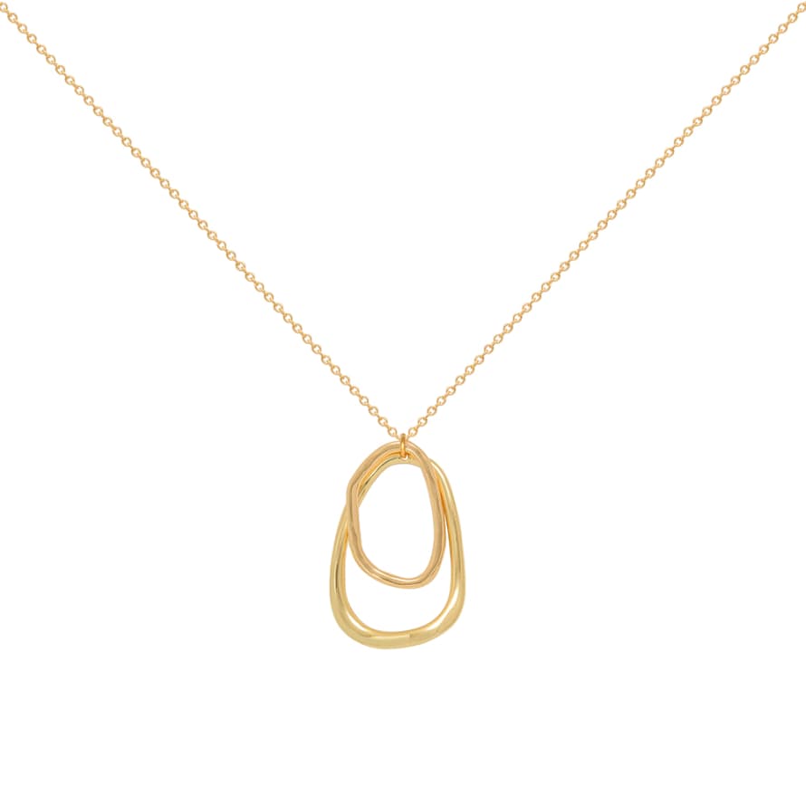 A Weathered Penny  18k Gold Plated Willa Necklace