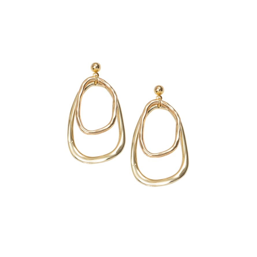 A Weathered Penny  18k Gold Plated Willa Earrings