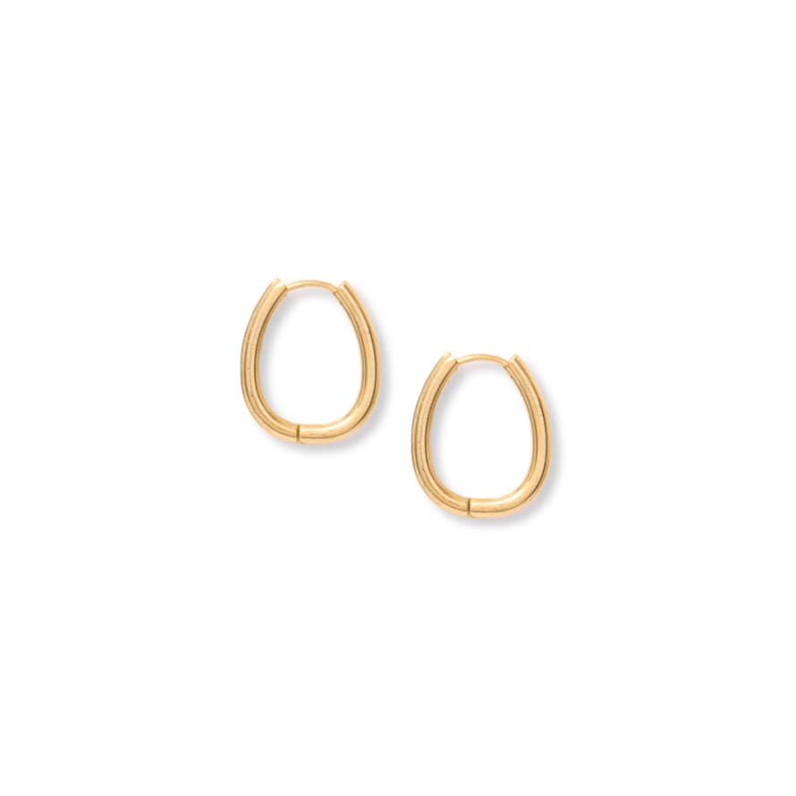 A Weathered Penny  Gold Plated Luna Hoops