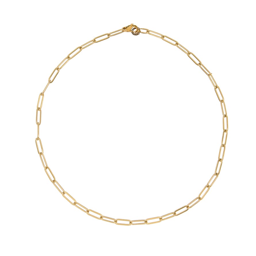 A Weathered Penny  Gold Plated Cable Chain Necklace