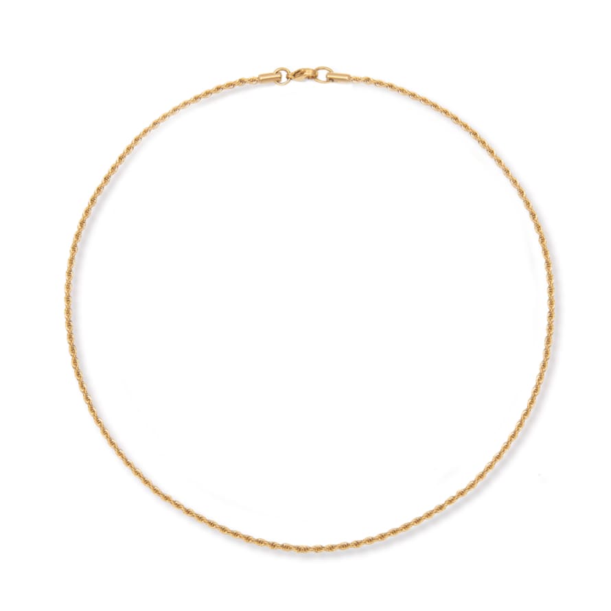 A Weathered Penny  Gold Plated Delicate Rope Chain