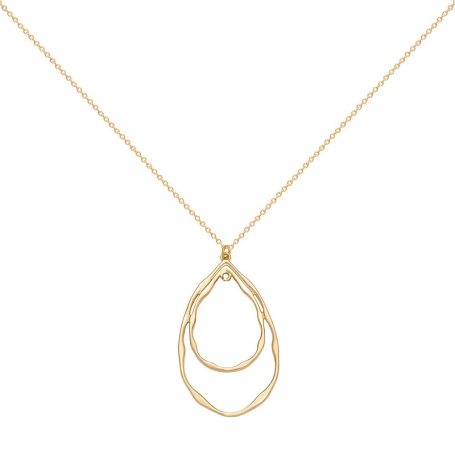 A Weathered Penny  18k Gold Plated Ada Necklace