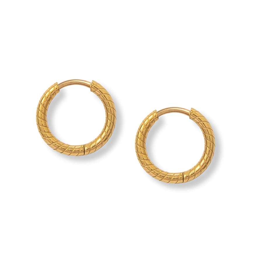 A Weathered Penny  Gold Plated Seren Hoops