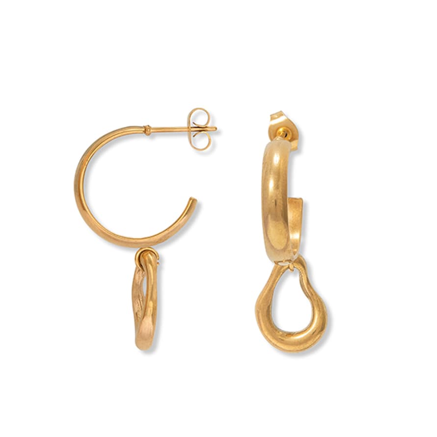 A Weathered Penny  Gold Plated Ava Hoops