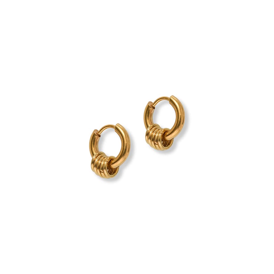 A Weathered Penny  Gold Plated Sienna Hoops