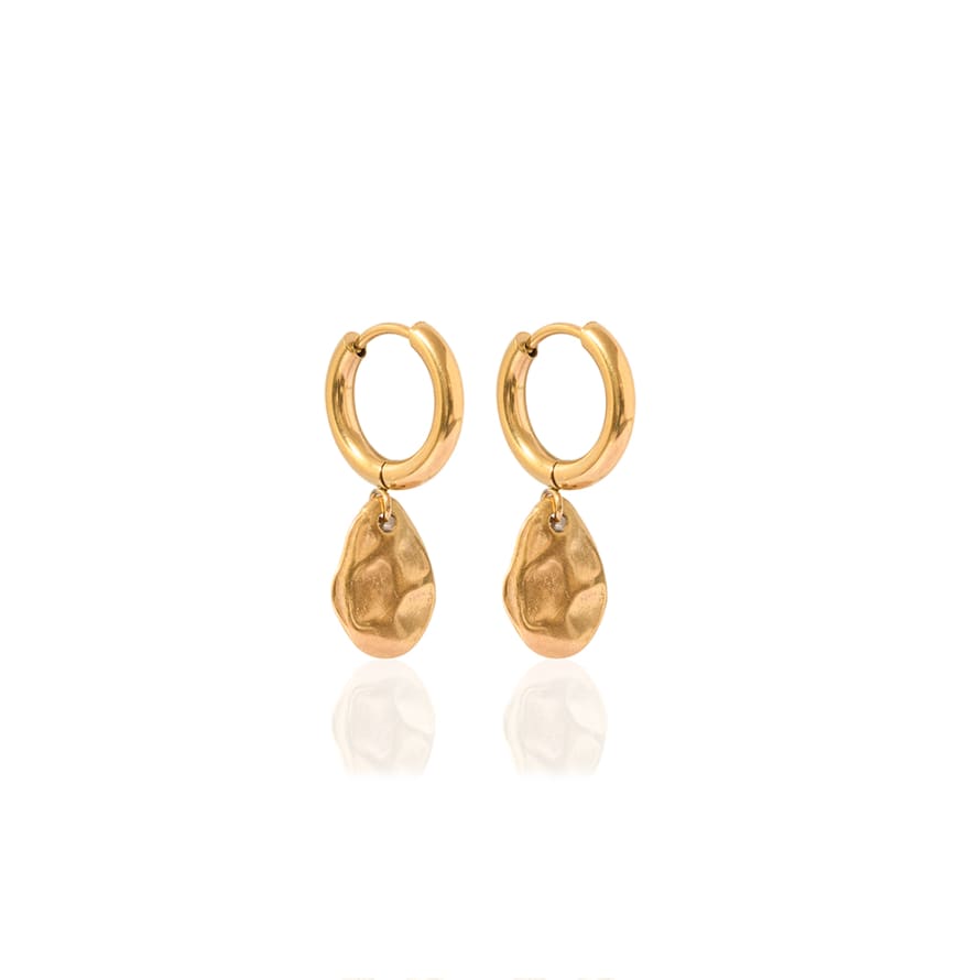 A Weathered Penny  Gold Plated Aspen Earrings