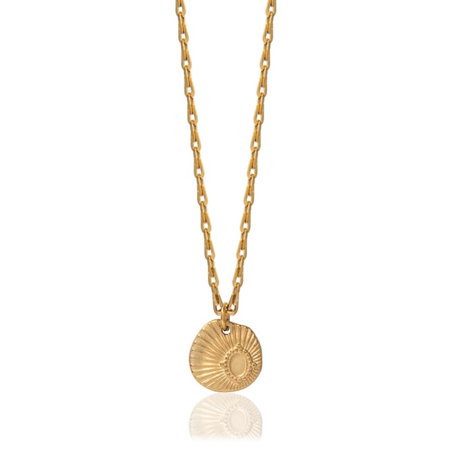 A Weathered Penny  Gold Plated Priya Necklace