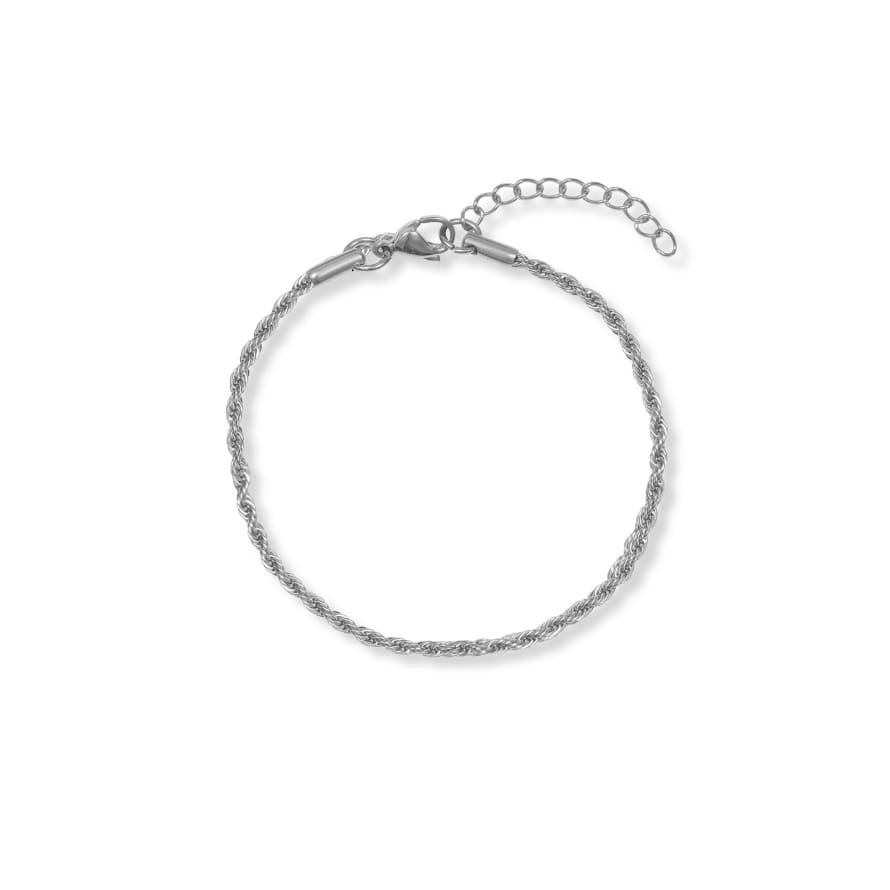 A Weathered Penny  18cm Silver Delicate Rope Bracelet