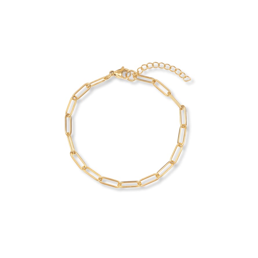 A Weathered Penny  18cm Gold Cable Chain Bracelet