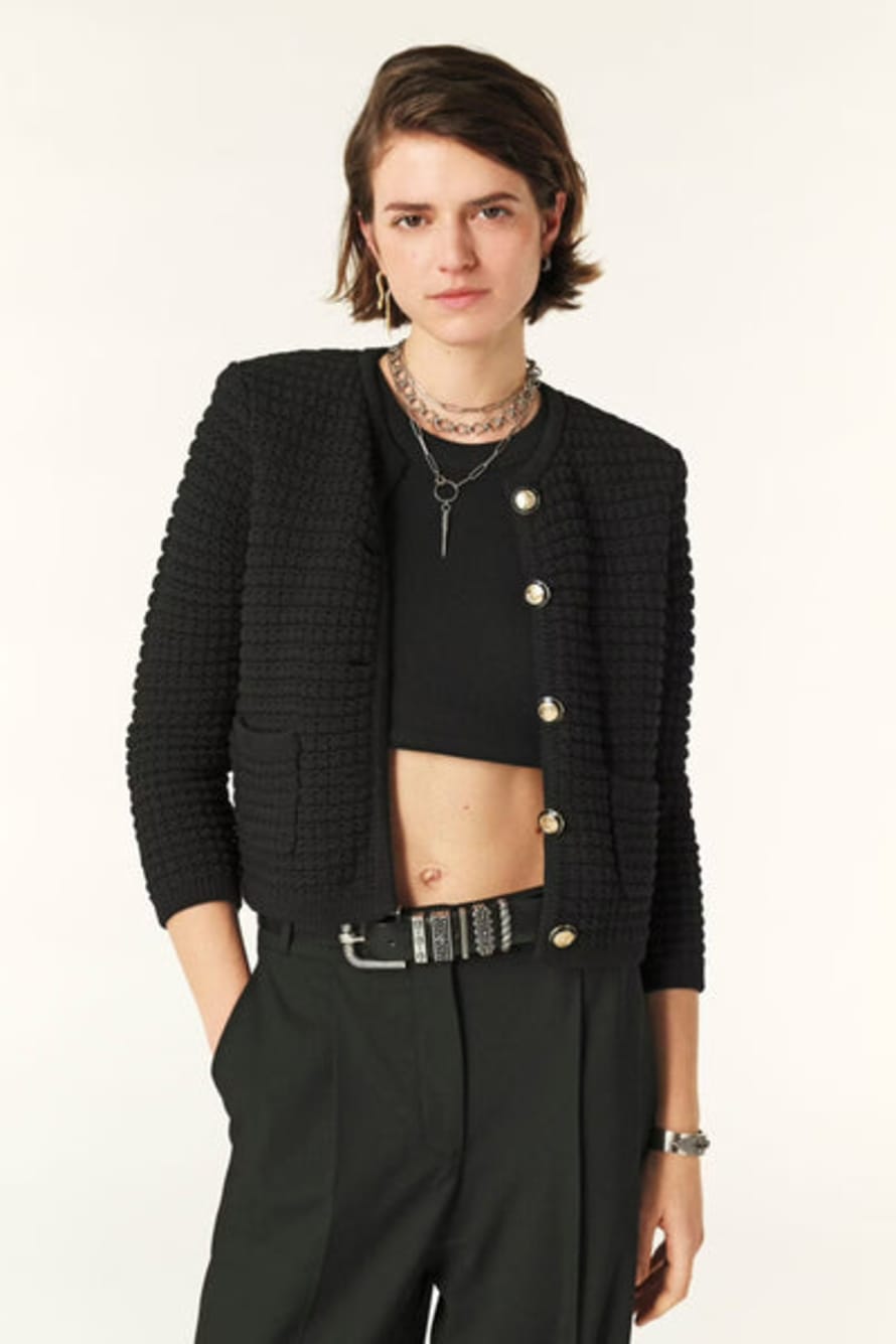 BA&SH Gaspard Black Cardigan