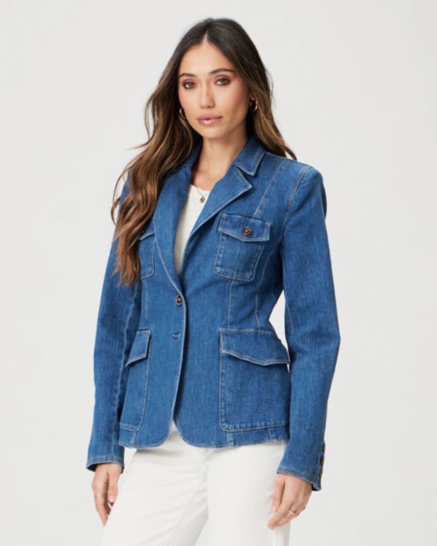 Paige  Castillo Blue Romona Denim Blazer