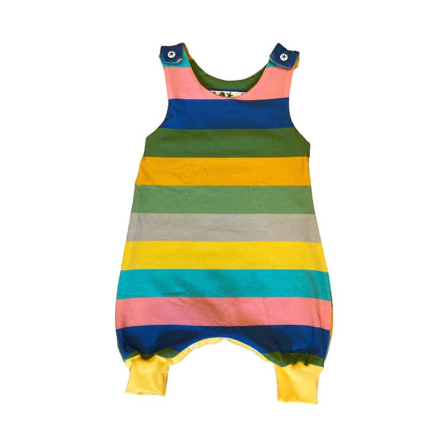 Ilo Romper Babygrow Adjustable Size Organic Cotton Rainbow