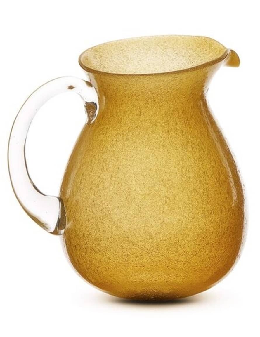 Memento Bubble Glass Jug Corn Gold