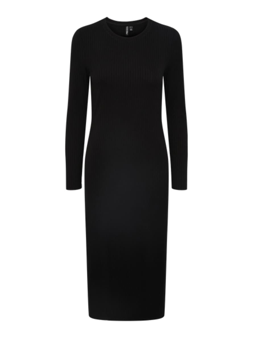 Pieces Pckylie Black Midi Dress