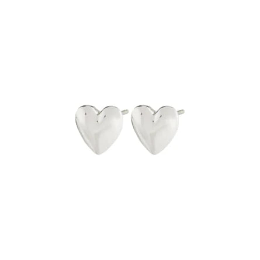 Pilgrim Sophia Recycled Heart Earrings Silver-plated