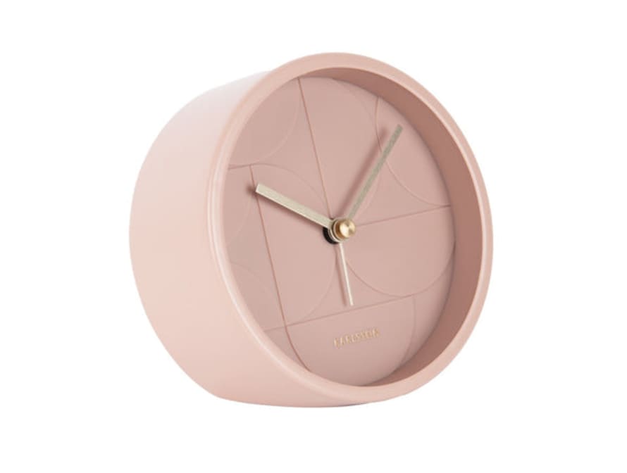 Present Time Echelon Faded Pink Circular Alarm Clock