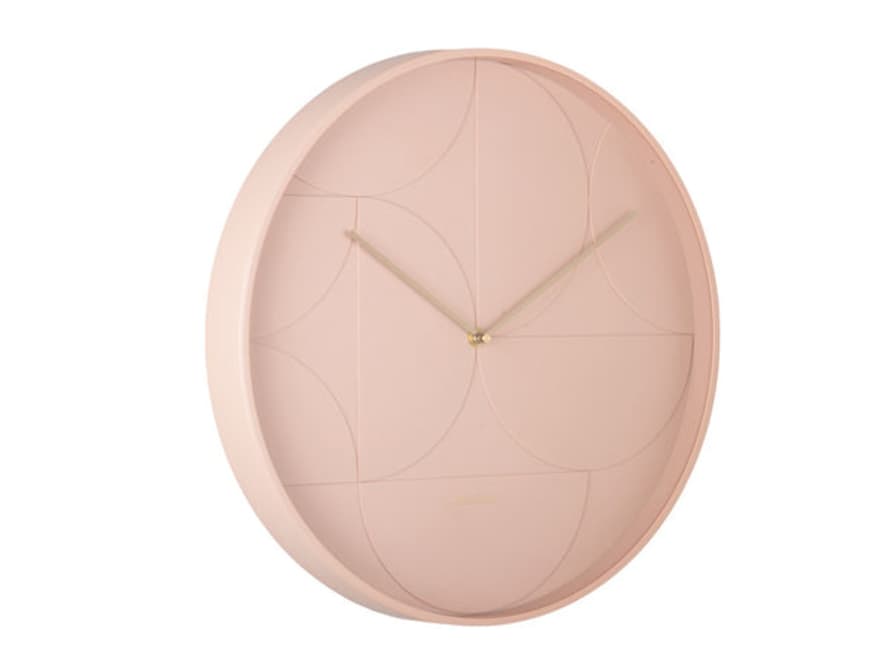 Present Time Echelon Faded Pink Circular Wall Clock