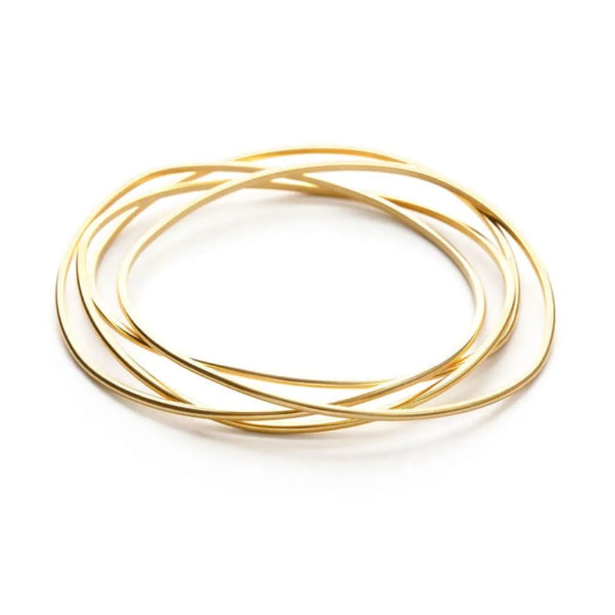 Amano Studio Gold Wave Bangle Set