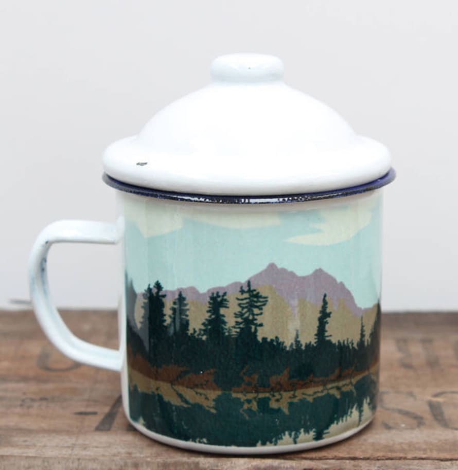 Rolfe&Wills Weekend Explorer Lake Enamel Mug - Sample - Missing Lid